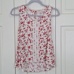 Tucker + Tate High Low Lace Floral Tank Top Size XL (14/16)
